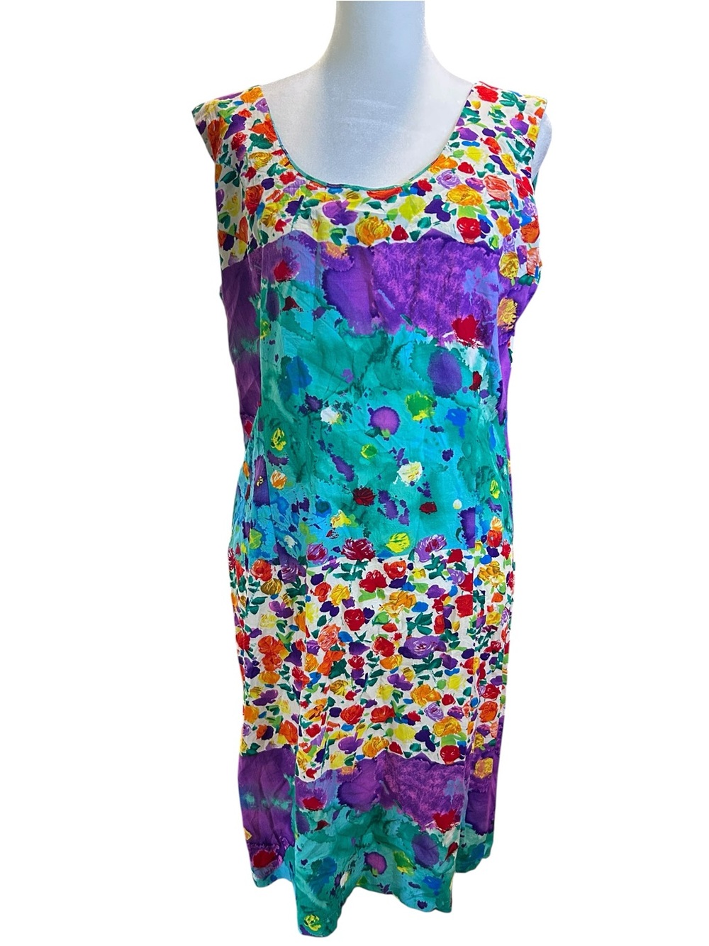 Vintage Jams World dopamine Artsy Floral Midi Dress